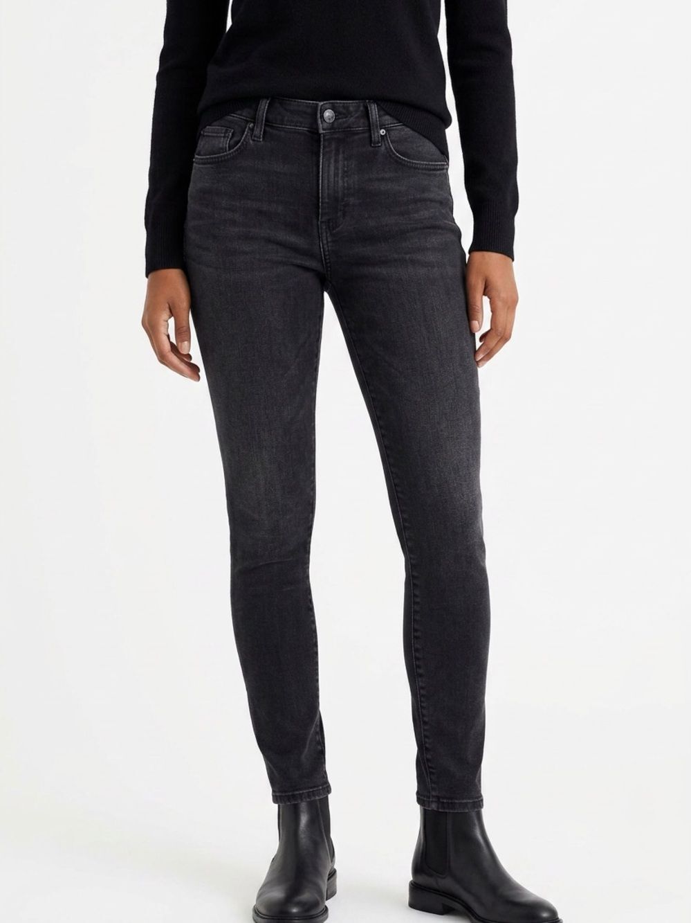 SAM EDELMAN | The Kitten Mid Rise Black Skinny Ankle Women’s Waist Size 32